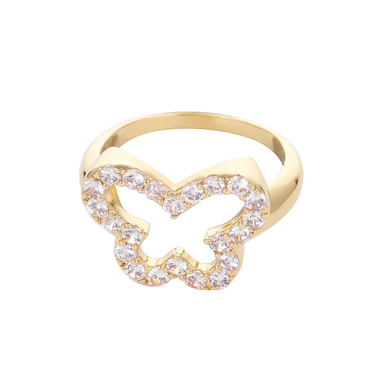 1 Piece Romantic Series Stylish Polychrome Heart Gold Color Alloy Lightweight Women's Single Rings h5Picture9