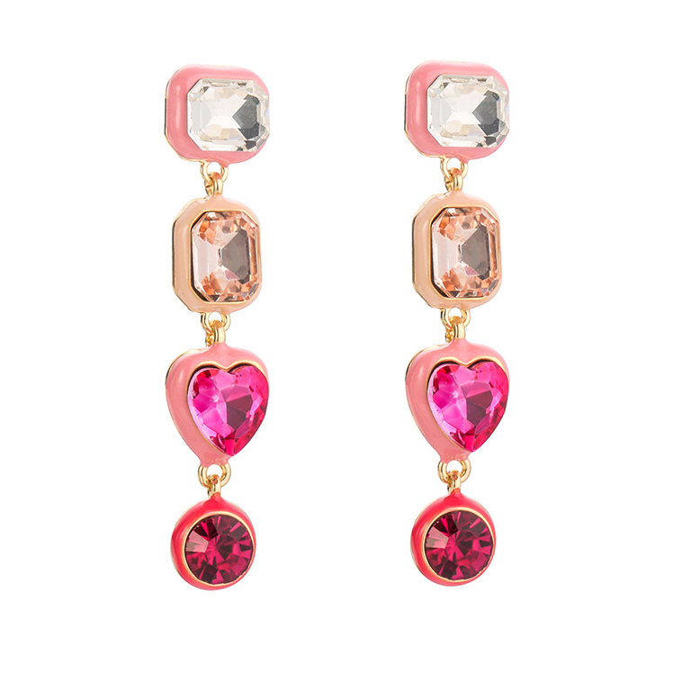 1 Piece Dazzling Style Chic Pink Heart & Butterfly Shape Gold Color Alloy Women's Charm Bracelets h5Picture7