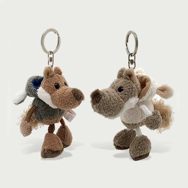 1 Piece Downy Series Natural Wolf Adorable Rayon Women's Bag Charms h5Picture5