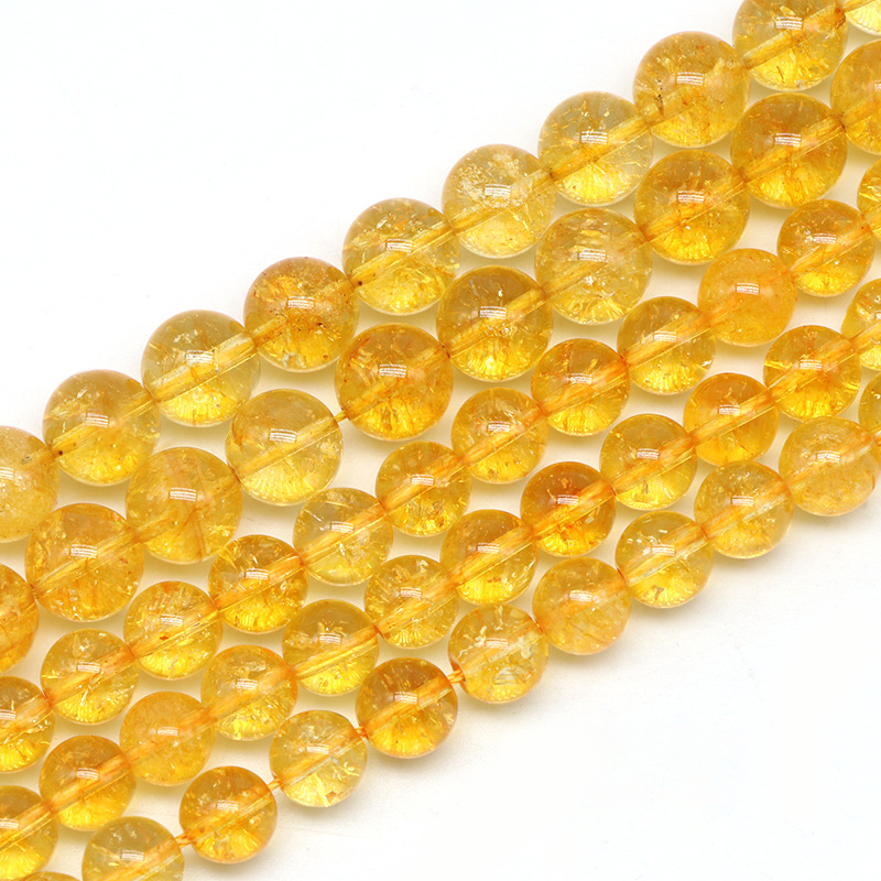 1 String Classic Annular Citrine Natural Stones Crystal Jewelry Beads Picture3