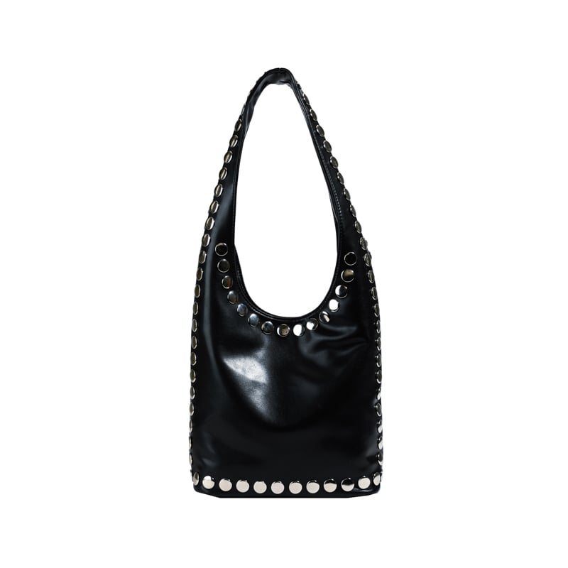 1 Stück luxuriöse lässige PU-Umhängetaschen für Damen mit Nieten h5Bild3