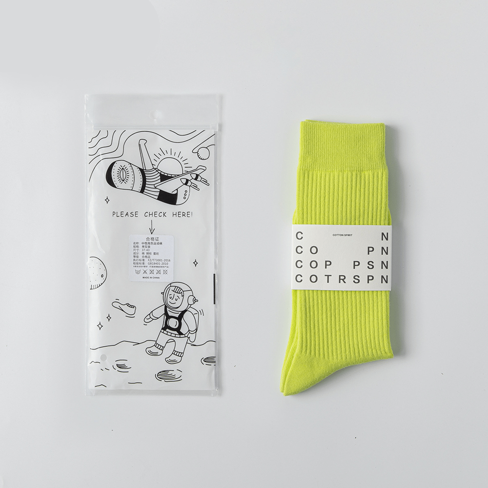 1 paire de chaussettes mi-mollet en coton style urbain h5Image7