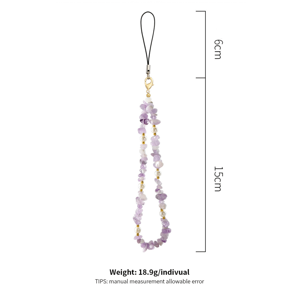 1 Piece Irregular Shape Natural Stones Phone Chain h5Picture4