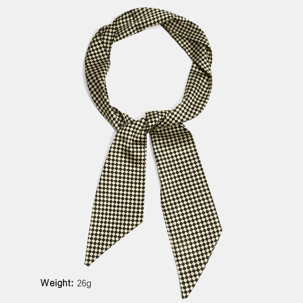 1 Piece Checkered Pattern Fabric Scarf 
