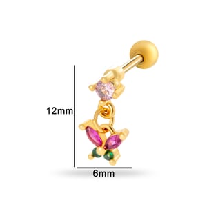 1 Pair Simple Series Classic Flower Titanium Steel No Plating Material Zircon Women Stud Earrings h5 Picture2