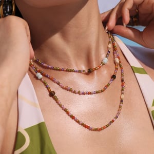 1 Piece Series Colorful Beads Natural Stones Women's Beaded Necklaces h5 Picture3