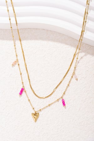 Dubbele liefdesketting - zilverkleur h5 Afbeelding6