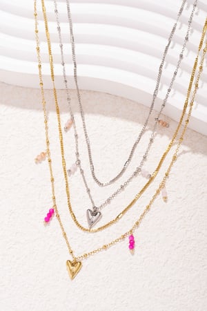 Dubbele liefdesketting - zilverkleur h5 Afbeelding5