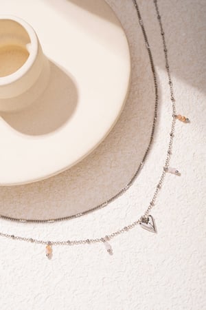 Dubbele liefdesketting - zilverkleur h5 Afbeelding7