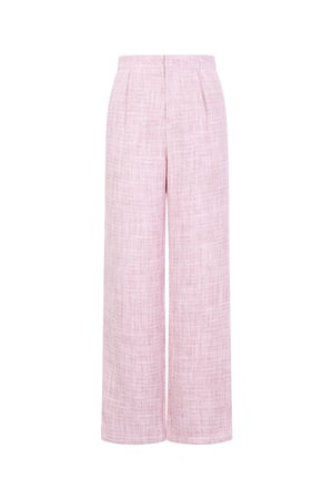 Tessuto Fibra di Poliestere Pantaloni Dritti Donna Eleganti a quadri Autunno/Inverno h5 Immagine11