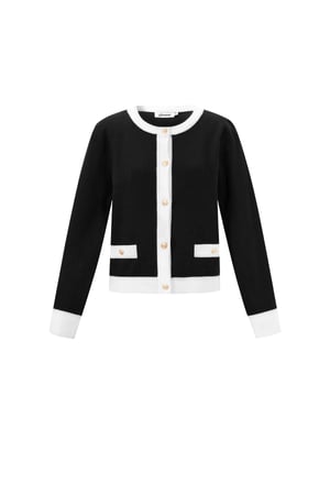 Knitted Polyester Women's Knit Cardigan Casual Color Clash h5 