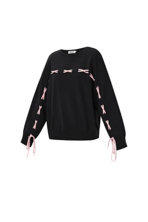 Knitted Viscose Women's Sweater Casual Color Clash h5 Picture2