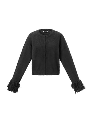 Knitted Polyester Fiber Women's Cardigan Casual Solid Color Fall/Winter h5