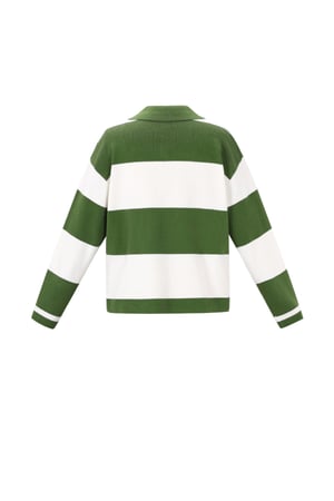 Suéter Polo de Mujer de Viscosa Tejida Rayas Otoño/Invierno h5 Imagen3