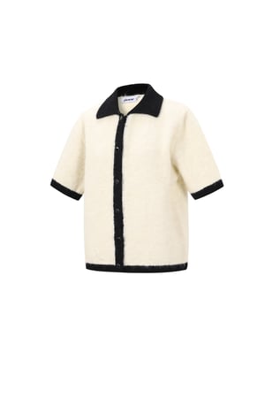 Knitted Polyester Fiber Women's Knit Cardigan Casual Color Clash h5 Picture2