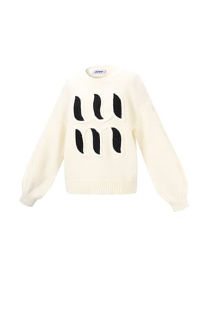 Gestrickte Polyesterfaser Damen Strickpullover Casual Letters h5 Bild2