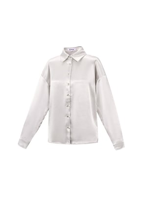 Tela de Fibra de Poliéster Camisa Mujer Casual Color Sólido Básica h5 Imagen2