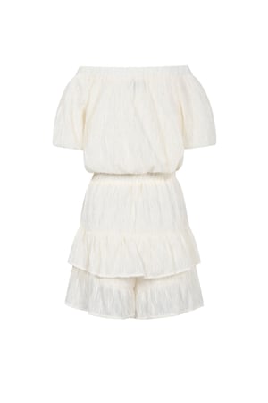 Tissu Polyester Fibre Femme Bodysuit Casual Couleur Unie Bordure Volants h5 Image3