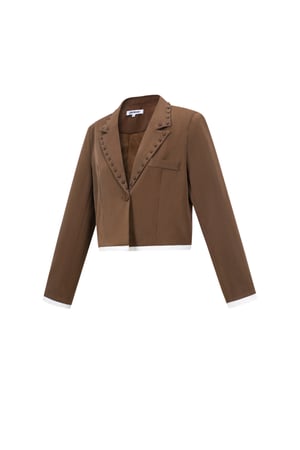 Woven Polyester Fiber Women's Suit Set Fall/Winter Street Solid Color h5 Picture2