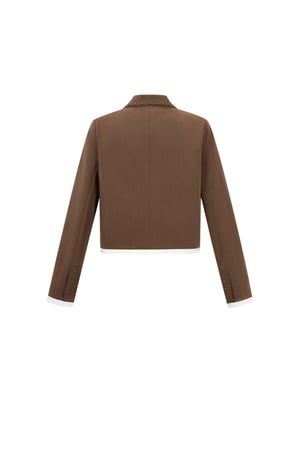 Woven Polyester Fiber Women's Suit Set Fall/Winter Street Solid Color h5 Picture3