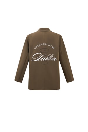 Woven Polyester Fiber Women's Suit Jacket Elegant Letters h5 Picture3