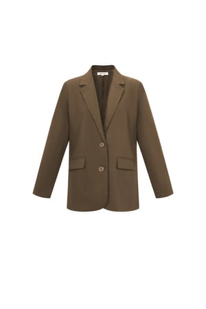 Woven Polyester Fiber Women's Suit Jacket Elegant Letters h5 