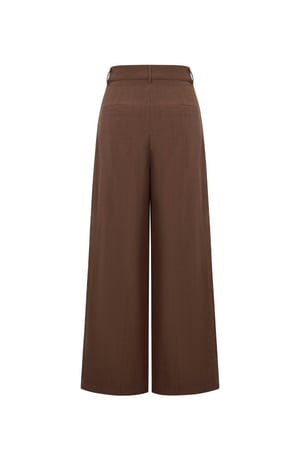Woven Polyester Fiber Women's Wide Leg Pants Elegant Solid Color Fall/Winter h5 Picture3