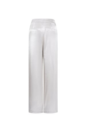Woven Polyester Fiber Women's Straight Pants Casual Solid Color Fall/Winter h5 Picture3