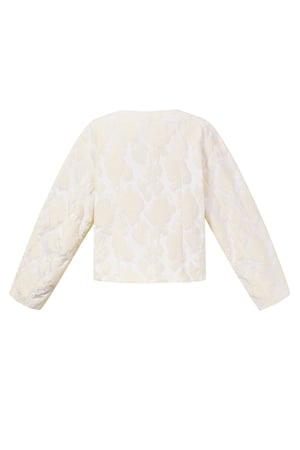 Örme Poliester Lif Kadın Ceket Şık Çiçek Desenli Sonbahar/Kış h5 Resim3