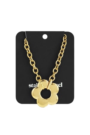 Stainless Steel Pendant necklaces Flower Casual Daily Simple Series Women's jewelry h5 Picture4