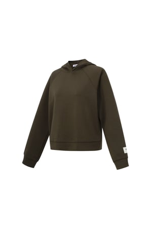 Knitted Polyester Fiber Women's Hoodie Sporty Solid Color h5 Picture2