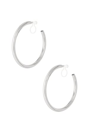 Classic hoop Clip Earrings h5 