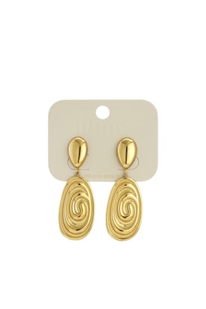 Orecchini pendenti in acciaio inossidabile di forma irregolare, casual, quotidiani, semplici, gioielli da donna h5 Immagine5