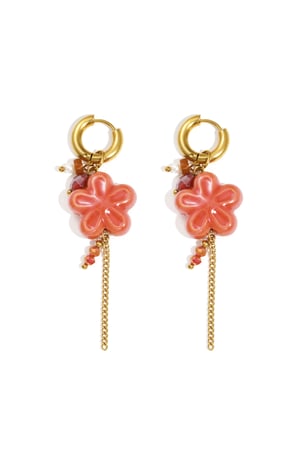 Stainless Steel Drop Earrings Flower Casual Daily Simple Series Women's jewelry h5 