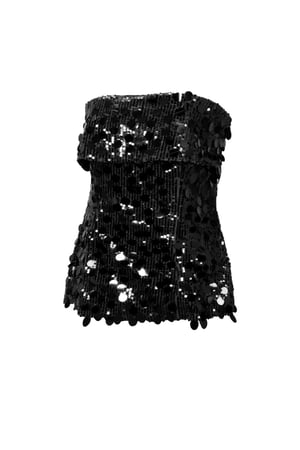 Woven Polyester Fiber Women's Sleeveless Top Sequins Elegant h5 Picture2