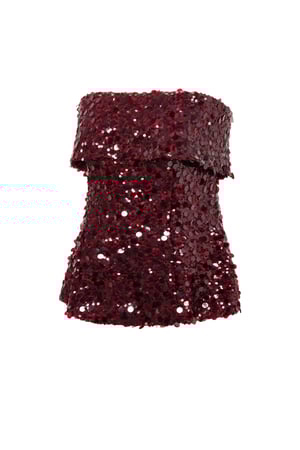 Fibra di poliestere (poliestere) Top senza maniche Paillettes Eleganti Tutti i vestiti adatti h5 Immagine2