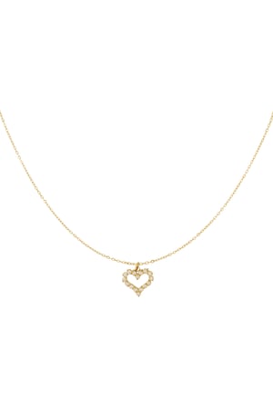 Rhinestone heart necklace h5