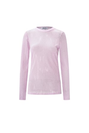 Woven Polyester Long Sleeve Top Sheer Sexy h5