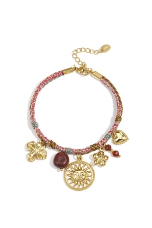 Braccialetti con ciondoli in acciaio inossidabile, serie semplice casual quotidiana, gioielli da donna h5