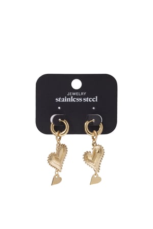 Paslanmaz Çelik Damla Küpeler Kalp Günlük Basit Seri Kadın Takıları h5 Resim4