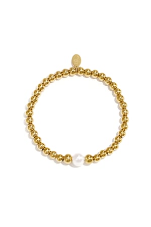 Beaded bracelet pearl in the middle Stainless Steel h5 