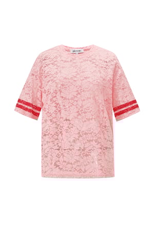 Polyester Fiber Women's T-shirt Sporty Color Clash h5