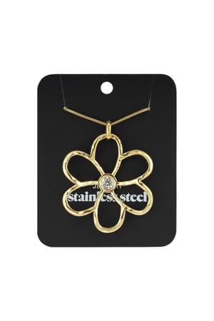 Stainless Steel Long Necklaces Flower Casual Daily Simple Series Women's jewelry h5 Picture5