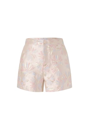 Shorts Femme en Fibre de Polyester Tissée Imprimé Floral Élégant h5