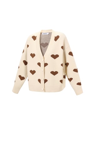 Viscose Knitted Women's Cardigan Cute Heart Pattern Fall/Winter h5 Picture2