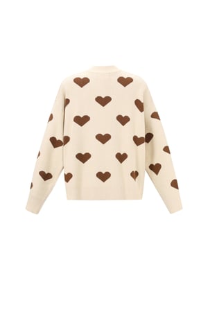 Viscose Knitted Women's Cardigan Cute Heart Pattern Fall/Winter h5 Picture3