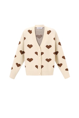 Viscose Knitted Women's Cardigan Cute Heart Pattern Fall/Winter h5