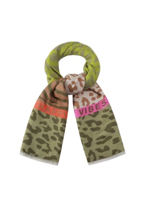 Auffälliger Schal mit Prints und Text h5 Bild2