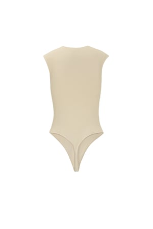 Strick-Nylon-Shapewear-Bodysuit Basis Einfarbig Frühling/Sommer h5 Bild2