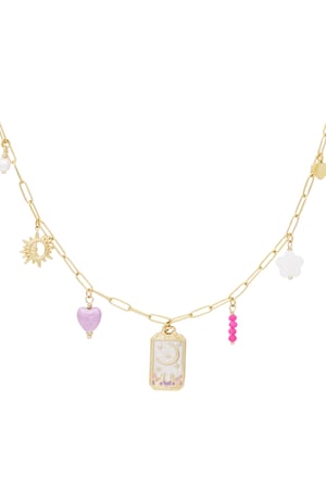 Kleine Halskette mit Mondanhänger - Goldfarben h5